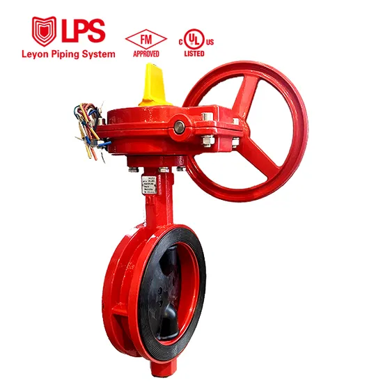 Leyon FM UL Fire Protection System Pn10 Pn16 Di Grooved Flanged Butterfly Valves Swing Check Valve Fire Fighting Gate Valves